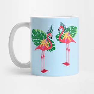 Flamingos In Love - Aesthetic Flamingo Design Mug